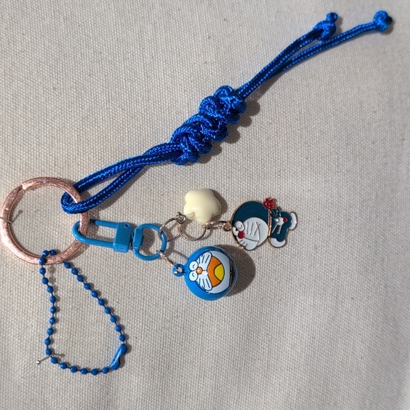 Accessories - Doremon Charm Keychain - Handmade Anime Manga Bag Charm *Customizable*